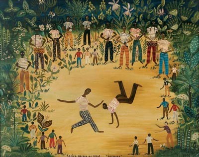 Figura 3: Rosina Becker do Valle  (1914-2000), capoeira, óleo sobre tela 73x92 cm,  Bahia (1966)